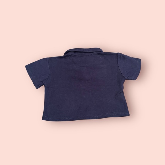 Vintage Disney Baby Dark Blue Polo with Pirate Winnie The Pooh Design Size 12 M - Picture 6 of 6